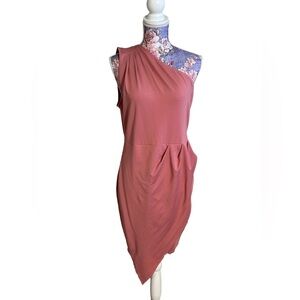Asymmetrical Ruched Cocktail Dress